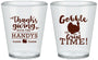 Custom Thanksgiving Plastic Shot Glasses - Turkey Gobble | 260043