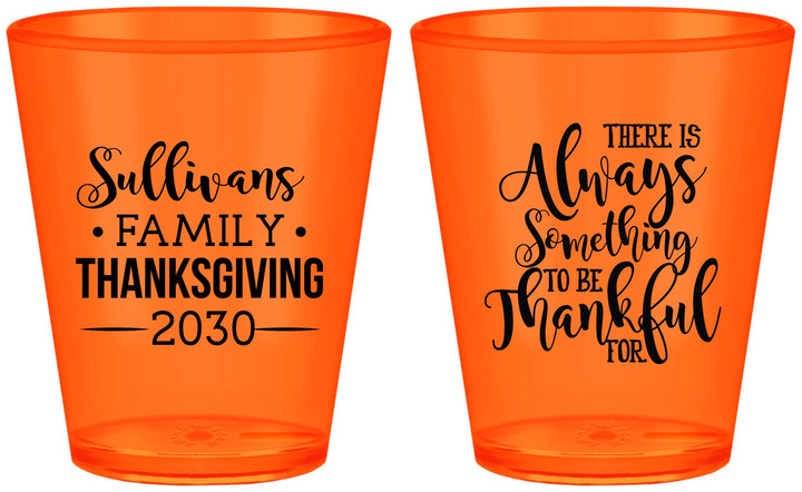 Custom Thanksgiving Plastic Shot Glasses - Thankful | 260048