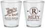 Custom Wedding Plastic Shot Glasses - We Tied The Knot | 263