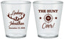 Custom Wedding Plastic Shot Glasses - The Hunt Is Over | 266