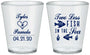Custom Wedding Plastic Shot Glasses - Two Less Fish In The Sea | 270