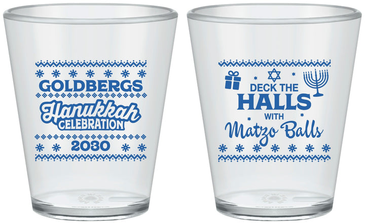 Custom Hanukkah Plastic Shot Glasses - Matzo Balls | 270029