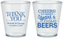 Custom Wedding Plastic Shot Glasses - Cheers Years Cold Beers | 271