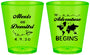 Custom Wedding Plastic Shot Glasses - The Adventure Begins | 276