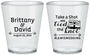 Custom Wedding Plastic Shot Glasses - Take A Shot We Tied The Knot | 277