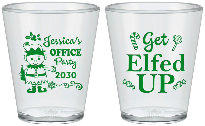 Custom Christmas Plastic Shot Glasses - Lets Get Elfed Up | 280007