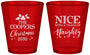 Custom Christmas Plastic Shot Glasses - Naughty Or Nice | 280008