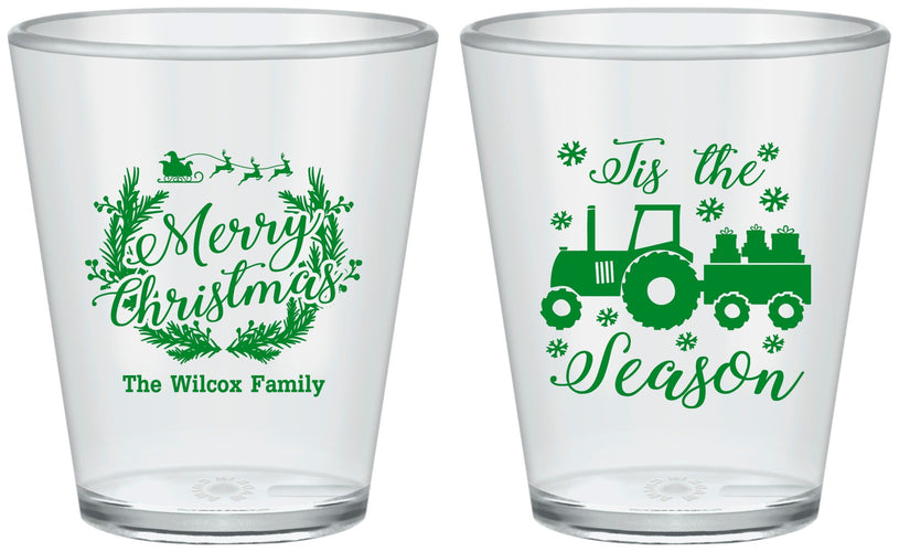 Custom Christmas Plastic Shot Glasses - Til The Season | 280019