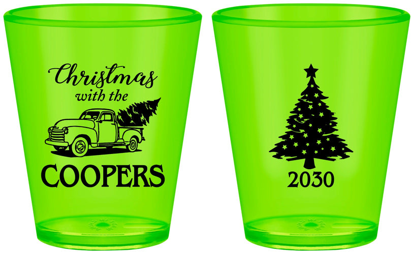 Custom Christmas Plastic Shot Glasses - Naughty Af | 280025