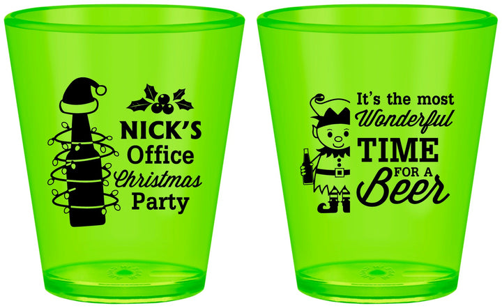 Custom Christmas Plastic Shot Glasses - Elf | 280029