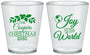Custom Christmas Plastic Shot Glasses - Joy To The World | 280035
