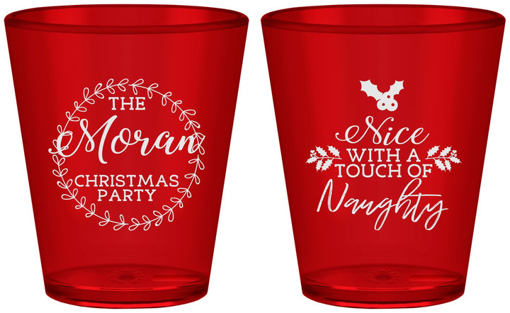 Custom Christmas Plastic Shot Glasses - Touch Of Naughty | 280048