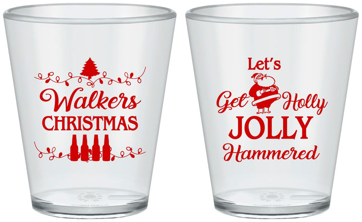 Custom Christmas Plastic Shot Glasses - Let Is Snow | 280050