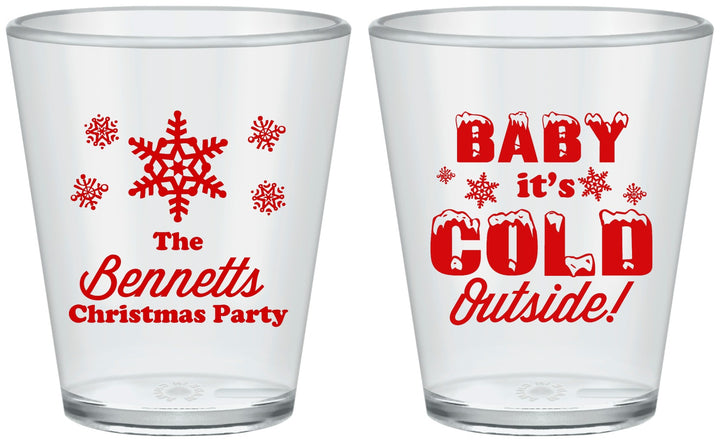 Custom Christmas Plastic Shot Glasses - Joy To The World | 280054