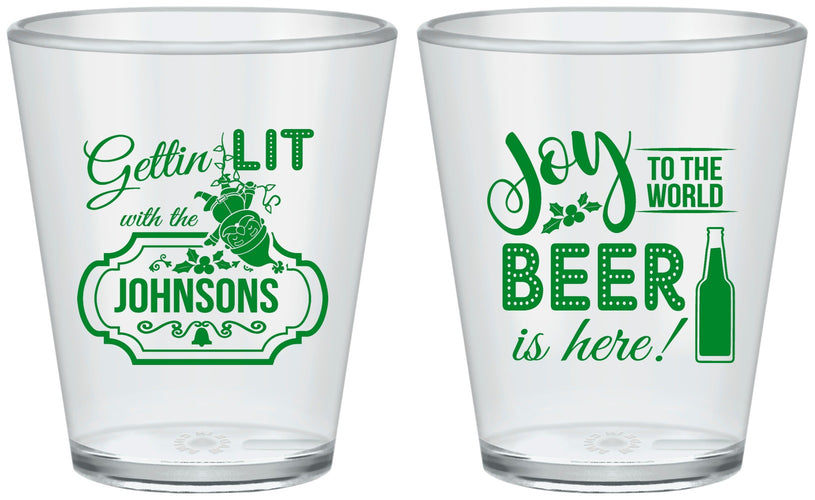 Custom Christmas Plastic Shot Glasses - Wine | 280055