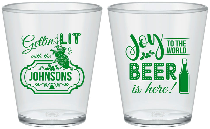 Custom Christmas Plastic Shot Glasses - Wine | 280055