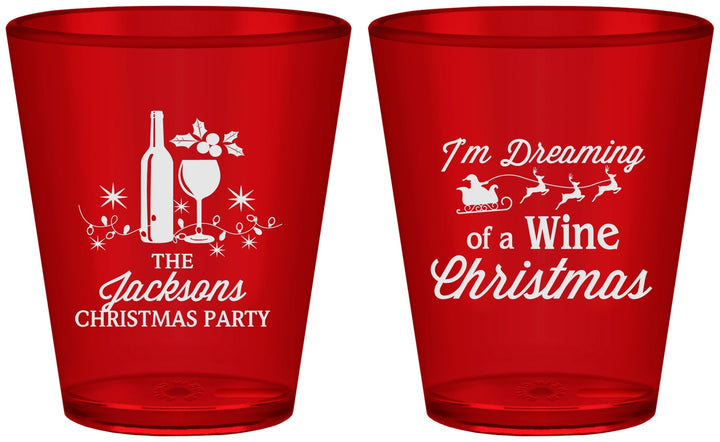 Custom Christmas Plastic Shot Glasses - Bah Hum Bug | 280056