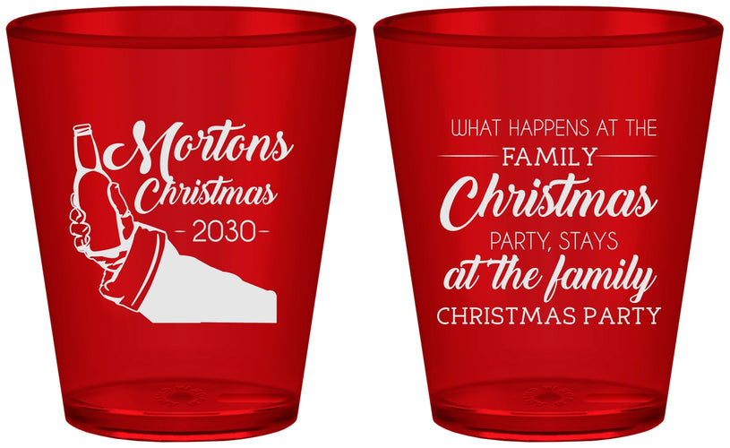 Custom Christmas Plastic Shot Glasses - Santa Claus | 280060