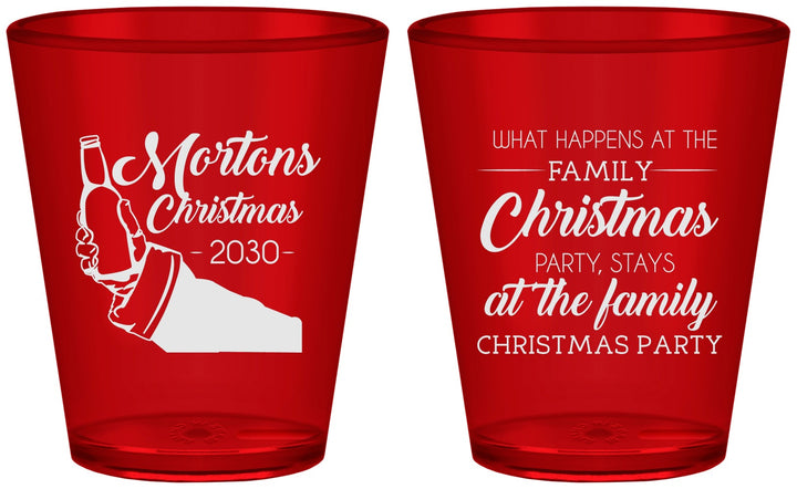 Custom Christmas Plastic Shot Glasses - Santa Claus | 280060