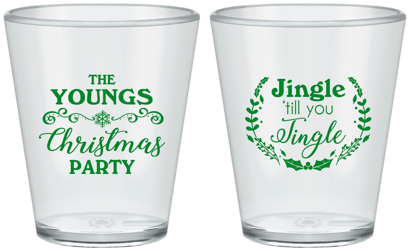 Custom Christmas Plastic Shot Glasses - Jingle Til You Jingle | 280063