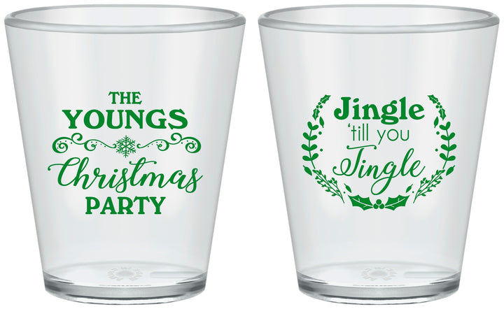 Custom Christmas Plastic Shot Glasses - Jingle Til You Jingle | 280063