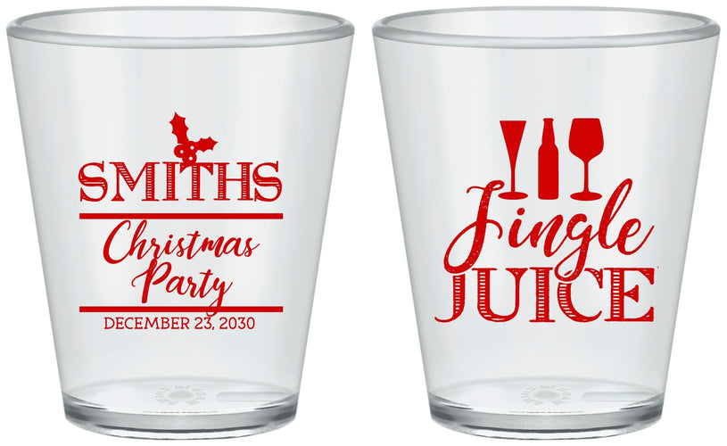 Custom Christmas Plastic Shot Glasses - Jingle Juice | 280066