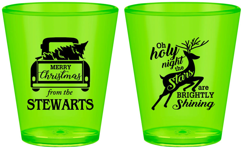 Custom Christmas Plastic Shot Glasses - Tree | 280073