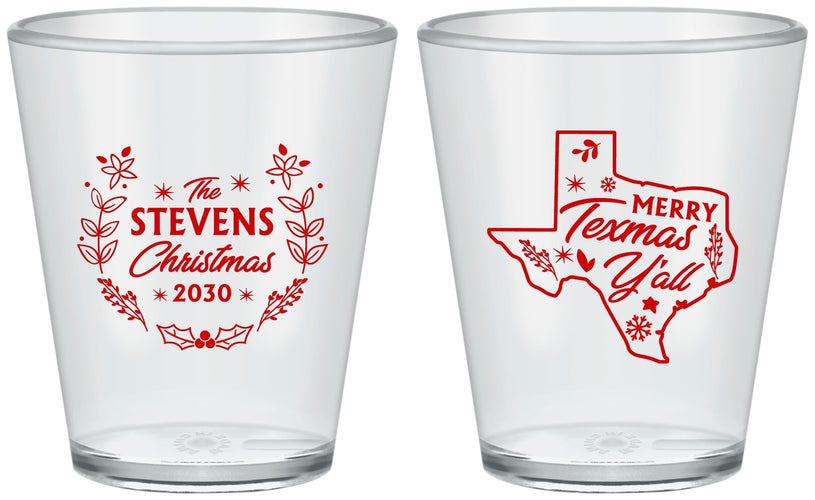 Custom Christmas Plastic Shot Glasses - Texmas Yall | 280074
