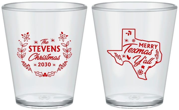 Custom Christmas Plastic Shot Glasses - Texmas Yall | 280074