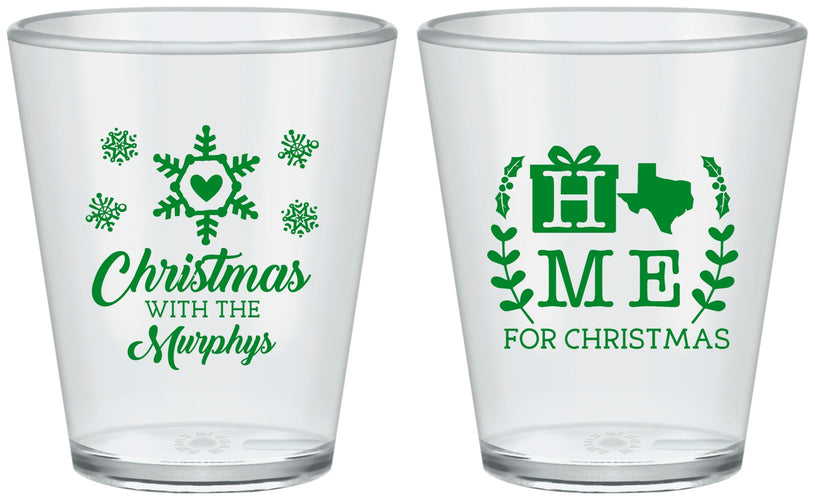 Custom Christmas Plastic Shot Glasses - Texas | 280075