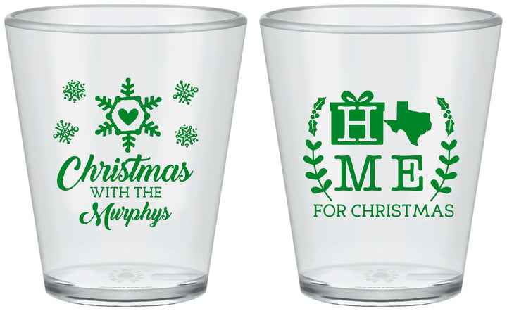 Custom Christmas Plastic Shot Glasses - Texas | 280075
