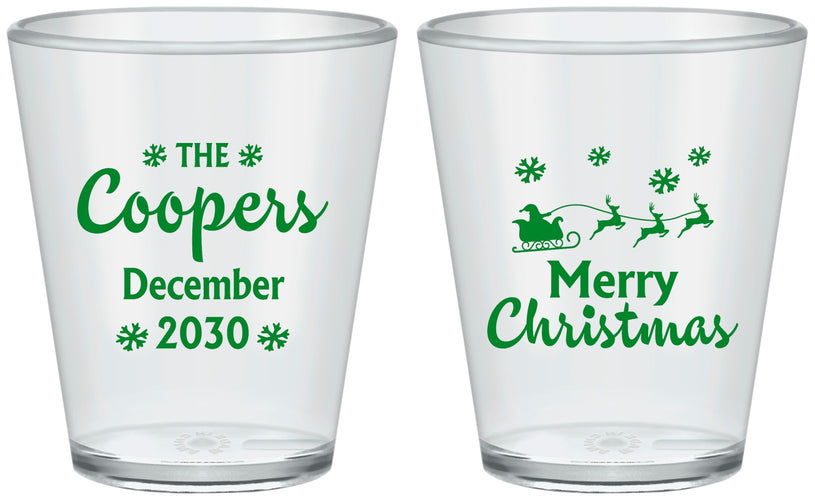Custom Christmas Plastic Shot Glasses - Santa Claus | 280079