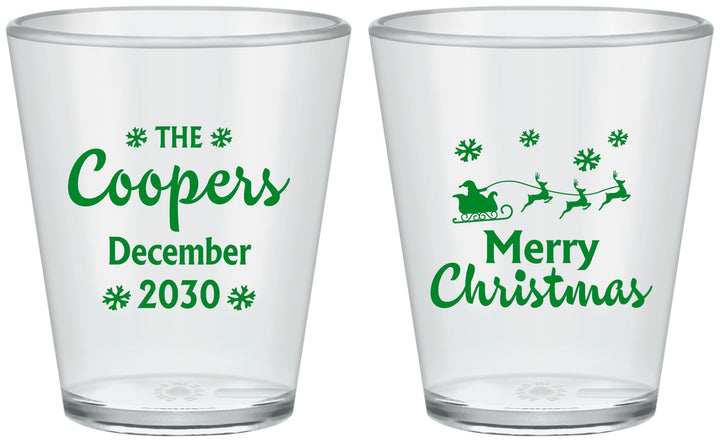 Custom Christmas Plastic Shot Glasses - Santa Claus | 280079