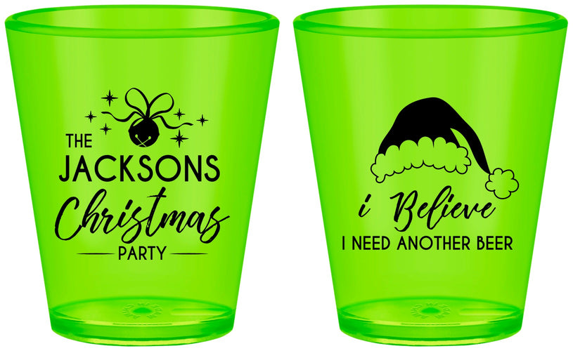 Custom Christmas Plastic Shot Glasses - Santa Claus | 280085