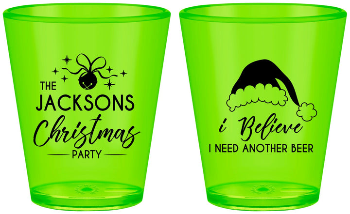 Custom Christmas Plastic Shot Glasses - Santa Claus | 280085