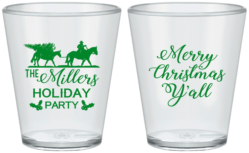 Custom Christmas Plastic Shot Glasses - Country | 280087