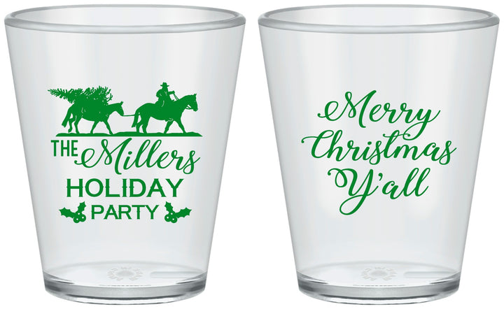 Custom Christmas Plastic Shot Glasses - Country | 280087