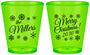 Custom Christmas Plastic Shot Glasses - Snowflakes | 280089