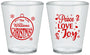 Custom Christmas Plastic Shot Glasses - Peace Joy Love | 280094