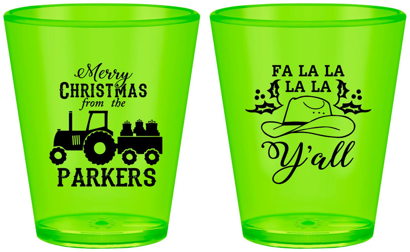 Custom Christmas Plastic Shot Glasses - Country | 280097