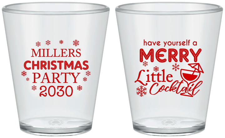 Custom Christmas Plastic Shot Glasses - Cocktail | 280098