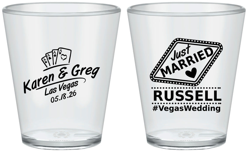 Custom Wedding Plastic Shot Glasses - Las Vegas | 285