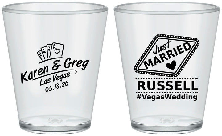 Custom Wedding Plastic Shot Glasses - Las Vegas | 285