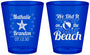 Custom Wedding Plastic Shot Glasses - We Did It On The Beach | 287