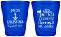 Custom Wedding Plastic Shot Glasses - Sandy Feet Salty Kisses | 290