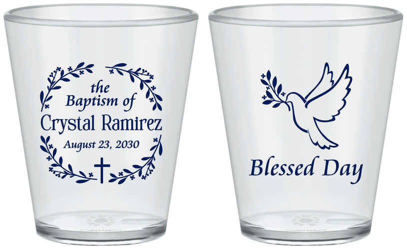Custom Baptism Plastic Shot Glasses - Blessed Day | 290006