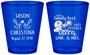 Custom Wedding Plastic Shot Glasses - Sandy Feet Salty Kisses | 291