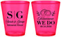 Custom Rehearsal Dinner Plastic Shot Glasses - Tomorrow We Do | 30003