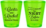 Custom Rehearsal Dinner Plastic Shot Glasses - The Night Before | 30006