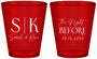 Custom Rehearsal Dinner Plastic Shot Glasses - The Night Before | 30009